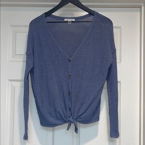 American Eagle Outfitters Blue V-Neck Sweater